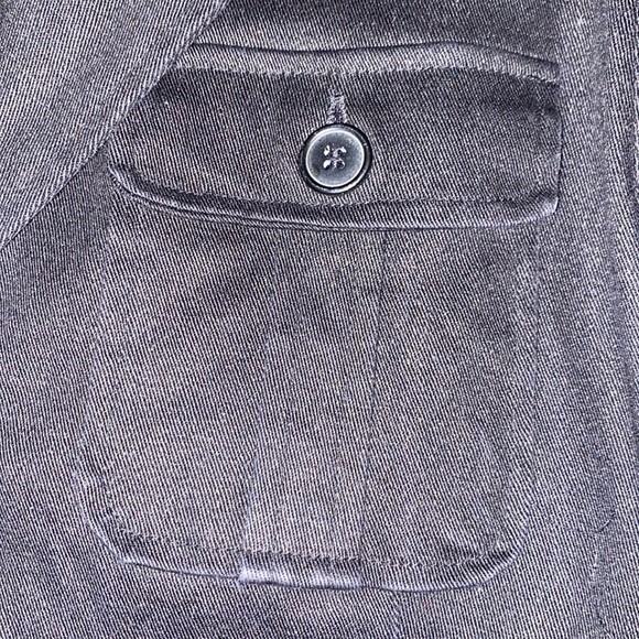 Vintage 90s Outer Edge Utility Jacket Black Twill 4 pocket button closure size L - Picture 11 of 16